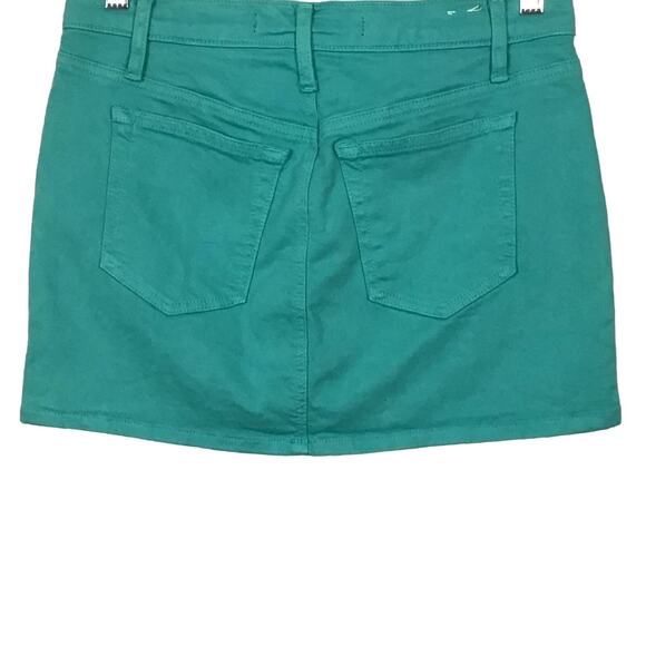 Joe's Jeans Denim Jean Mini Skirt Teal Aqua Turquoise Green Blue sz 4 27 - Picture 10 of 11